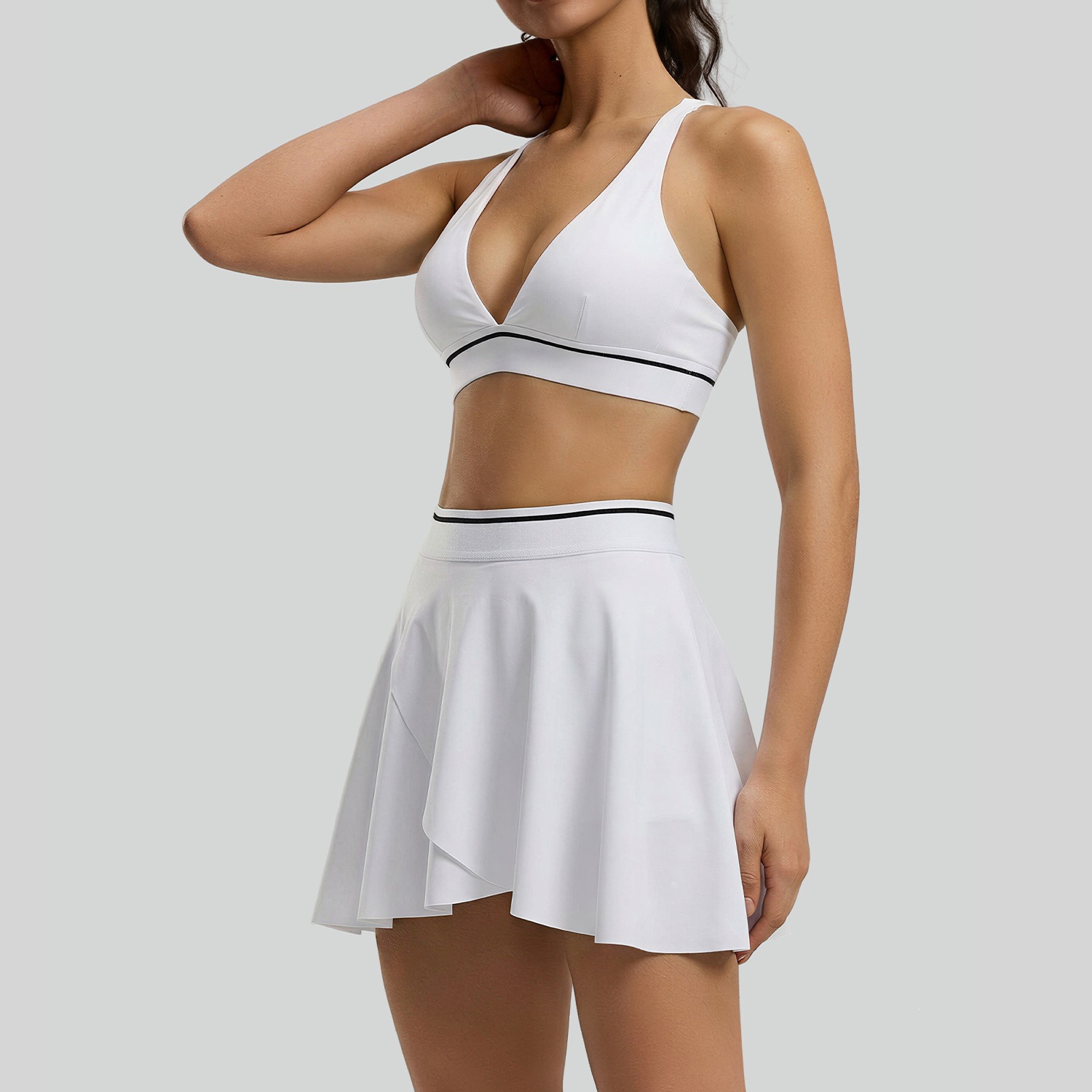Nuevos sujetadores de yoga ajustados sexy en Europa y los Estados Unidos y conjuntos de ropa interior deportiva de espalda seca rápida