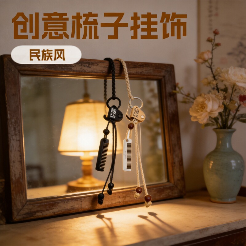 New Style Light Luxury Woven Rope Creative Comb Handmade Keychain Clothing Bag Phone Pendant Simple Handmade Ornament New Style Light Luxury Woven Rope Creative Comb Handmade Keychain Clothing Bag Phone Pendant Simple Handmade Ornament