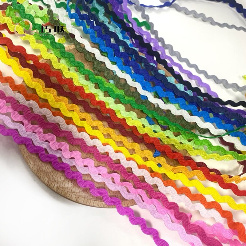 0.5cm Water Wave Edge S with Wavy Lace Colorfulful Webbing Collar Fabric Home Textile Decorative Accessories 0.5cm Water Wave Edge S with Wavy Lace Colorfulful Webbing Collar Fabric Home Textile Decorative Accessories