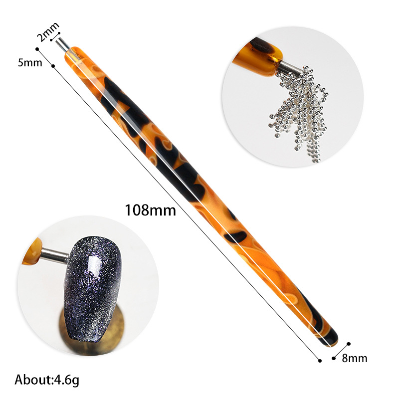 Suministro directo transfronterizo nuevo cigarro multifuncional varilla magnética arte de uñas imán de dos cabezas imán de succión fuerte de ojo de gato cinco en uno