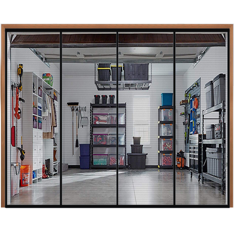 Cross-border dedicated garage door curtain mosquito-proof magnetic suction glass fiber gauze punch-free door curtain full seam Velcro multi-open Cross-border dedicated garage door curtain mosquito-proof magnetic suction glass fiber gauze punch-free door curtain full seam Velcro multi-open