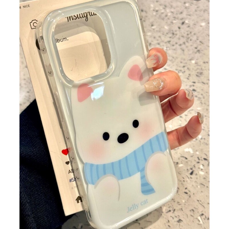 Milk white puppy apple 16/15promax mobile phone case 11 double imd anti-fall iPhone13 all-inclusive 12/XS