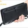 With zipper, long, black