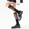 Lace velvet swan with bow, knee socks, Japanese school skirt for elementary school students, Lolita style, mid-length