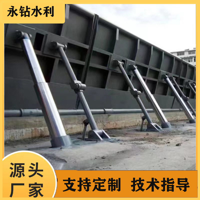 液压钢坝闸门定制翻板闸门景观坝河道水利自控闸门底轴合页坝闸板