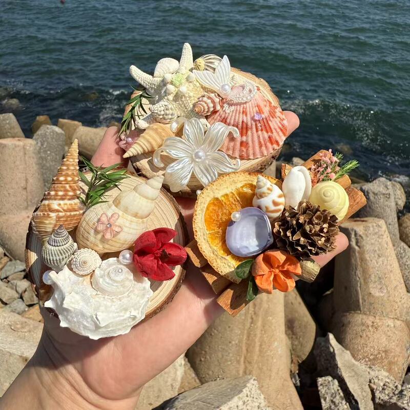 包邮天然贝壳海螺海星创意木片冰箱贴挂件旅游城市纪念品伴手礼|undefined