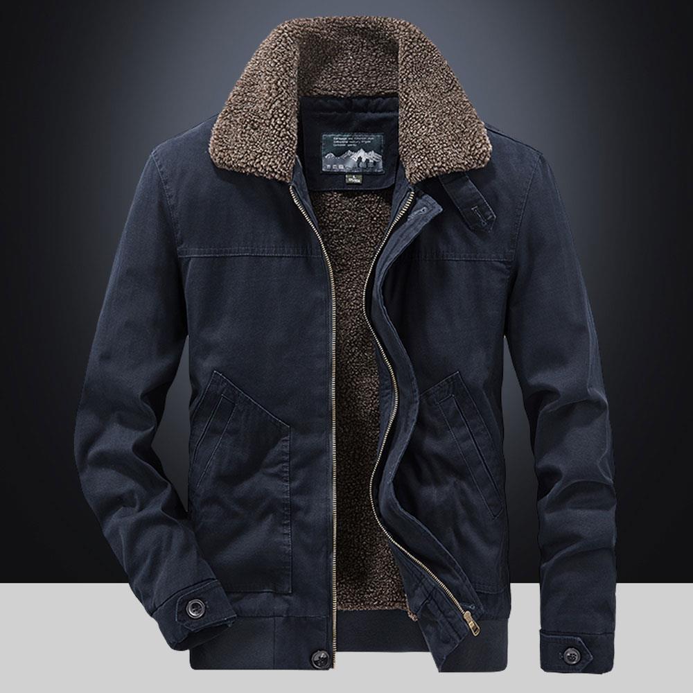 Abrigo acolchado de algodón para hombres de invierno de moda forrado de lana de cordero engrosado abrigo cálido para hombres ropa de trabajo solapa Abrigo acolchado de algodón de invierno chaqueta acolchada de algodón