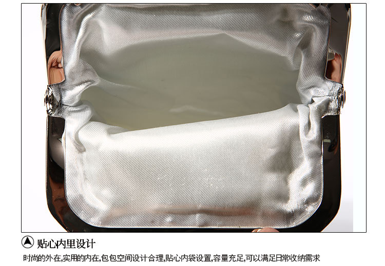 Women'S Gender Creative Sequined Mobile Phone Bag Handmade Magic Color Aluminum Dinner Bag Chain Small Bag Wholesale