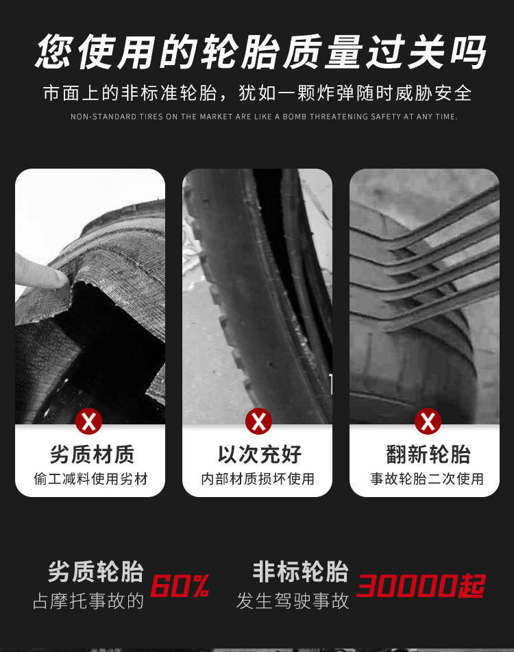 [Sichuan Praise Motorcycle Tire Outer Tire Front and Rear Tire Anti-skid/Straight 2.50 2.75 3.00-18-17