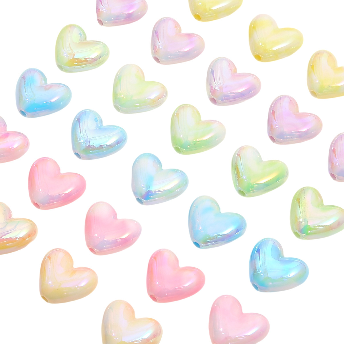 19g Weight Beads Jewelry Making Type DIY Jewelry Accessories Classification 5 Pieces Quantity Acrylic Material Heart Shape Pattern Simple Style Style 5 Pieces Arylic Heart Shape DIY Jewelry Accessories Beads 6