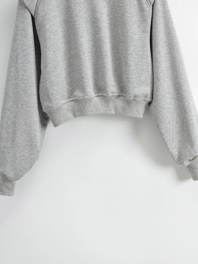 Shoulder Padded Loose Sweatshirt  NSHS38537