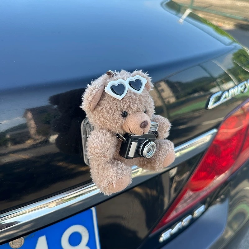 かわいいクマの車用テールデコレーション、漫画風車外人形、バイク・電動車のトランク飾り、車用吊り下げ飾り|undefined
