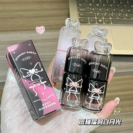 感官派对蝶漾柔蜜镜面唇釉滋润保湿不掉色不沾杯持妆显白素颜唇釉