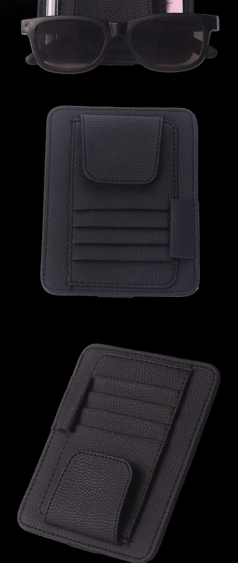Car Glasses Holder Car Glasses Case Car Glasses Frame Clip Glasses Case Sun Visor Storage Supplies Card Holder