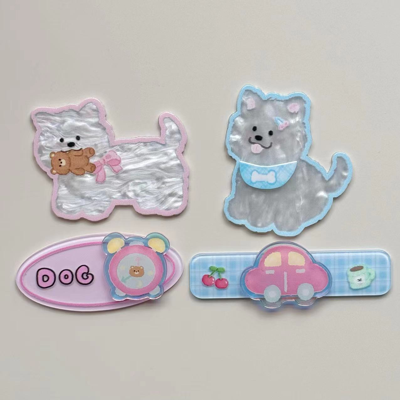 블루 파우더 서쪽 고원 강아지 아크릴 액세서리 diy 헤드웨어 휴대 전화 케이스 패치 홀 신발 장식 도매