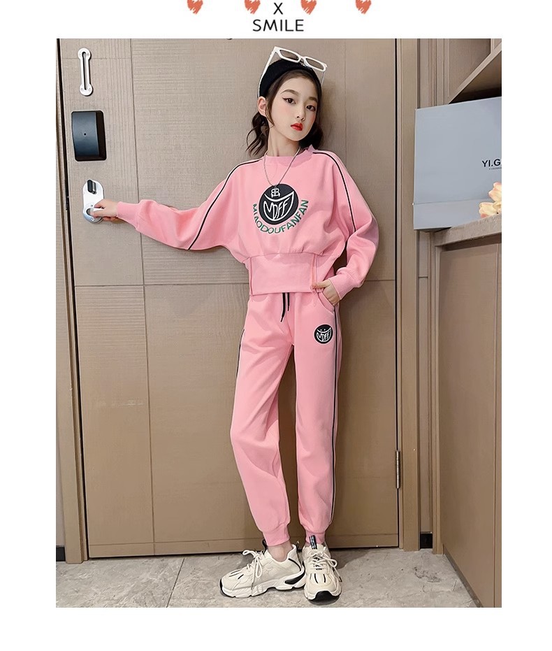 Kinder Langarmshirt Und Freizeithose Set Für Mädchen Herbstmode_voghion.com