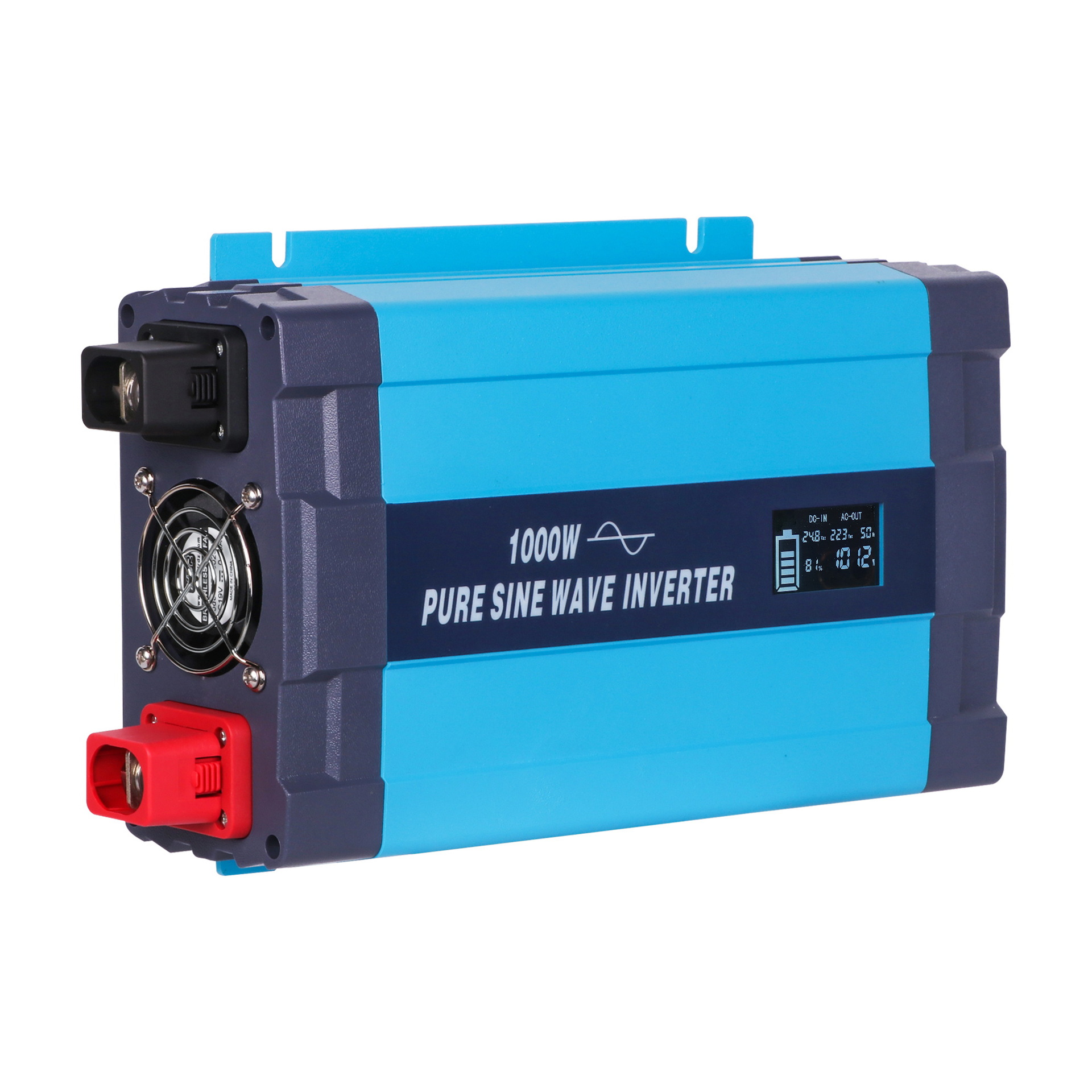 带LCD液晶显示屏纯正弦波1000W足功率逆变器12v转220v电源