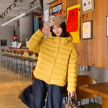 原版连帽排骨短款羽绒服女2025年冬季新款宇航员90白鸭绒保暖外套