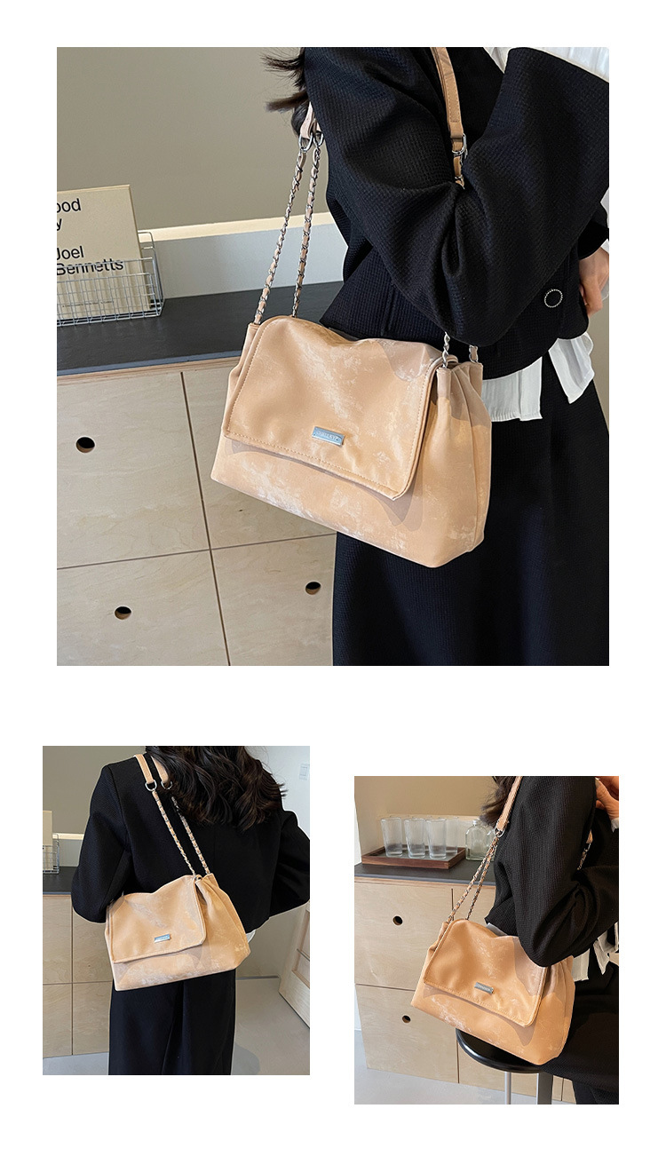 Large capacity for 2024 autumn/winter new fashionable niche women's texture chain single shoulder crossbody tote bag_voghion.com