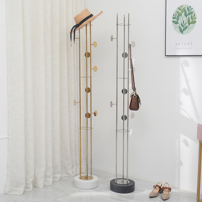 thickening Marble Coat rack Light extravagance to ground clothes Shelf bedroom simple and easy Clothes hanger household Stands child