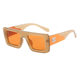 New Square frame European and American color matching sunglasses cross-border snowflake accessories X wide leg sunglasses wholesale factory