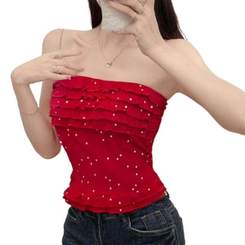 Pure Want Honey Wave Point Boost Top Hermoso borde sin mangas chaleco corto delgado para usar fuera image 5