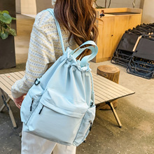 女包双肩斜挎两用包包新款轻便休闲旅行背包单肩斜挎手提水桶布包