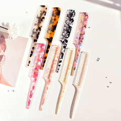 Eco-friendly Acrylic Hair Comb with Flat Edge for Brow Shaping and Hairline Finishing - New Arrival Cross-Border Product, Home Use, Anti-static Styling Hairbrush