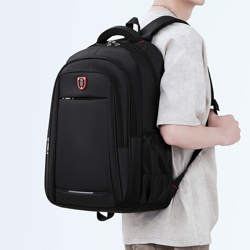 Cross-Border Exclusive Supply of Nylon Fabric Backpacks, Men's Casual Backpacks, Foreign Trade Multi-Compartment Computer Travel Bags for Short Trips