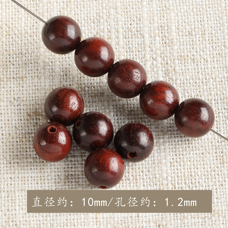 木质圆珠10mm绿檀血檀高油崖柏木珠手链手串珠子diy配件材料 散珠|undefined