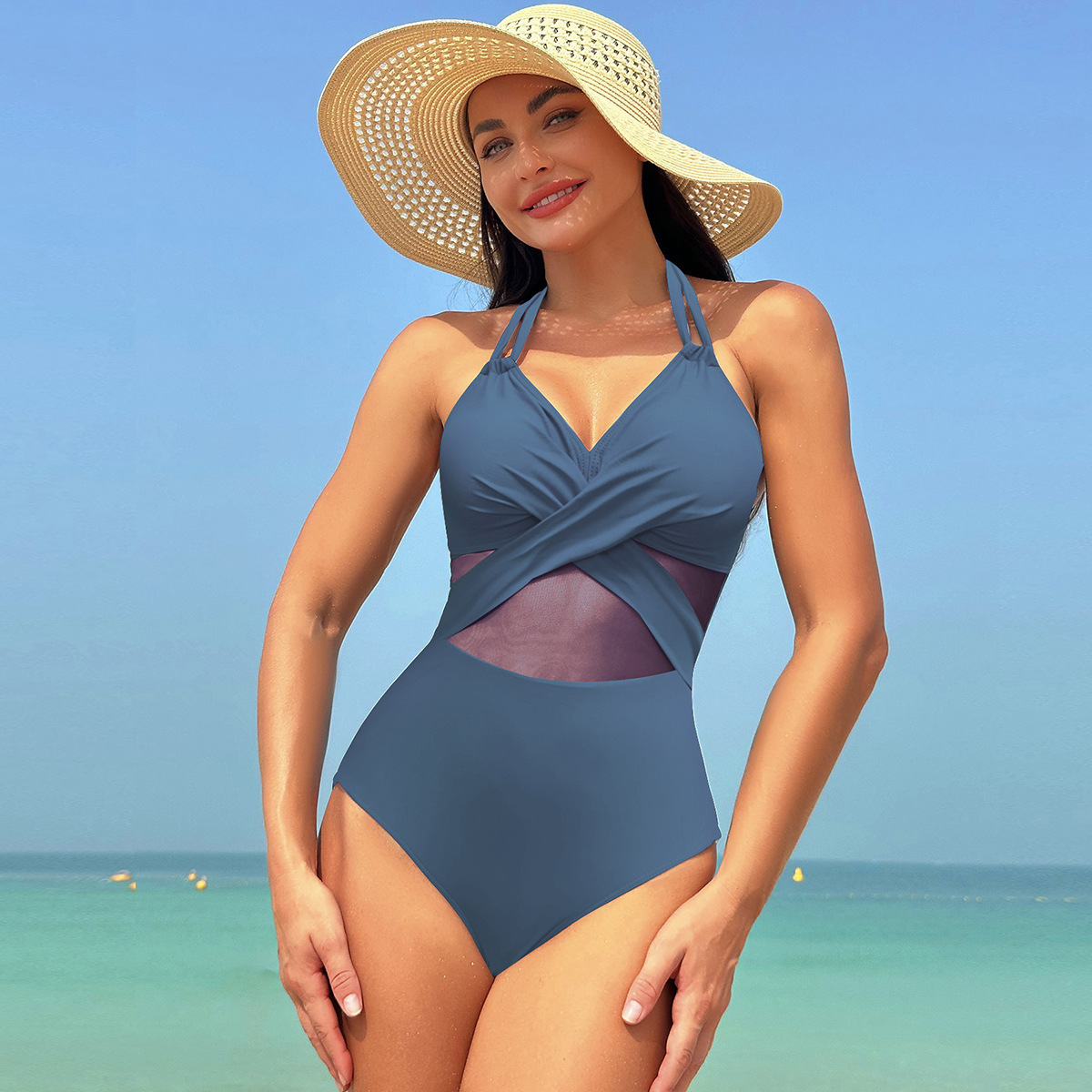 Women's Vacation Solid Color 1 Piece One Piece Swimwear display picture 20