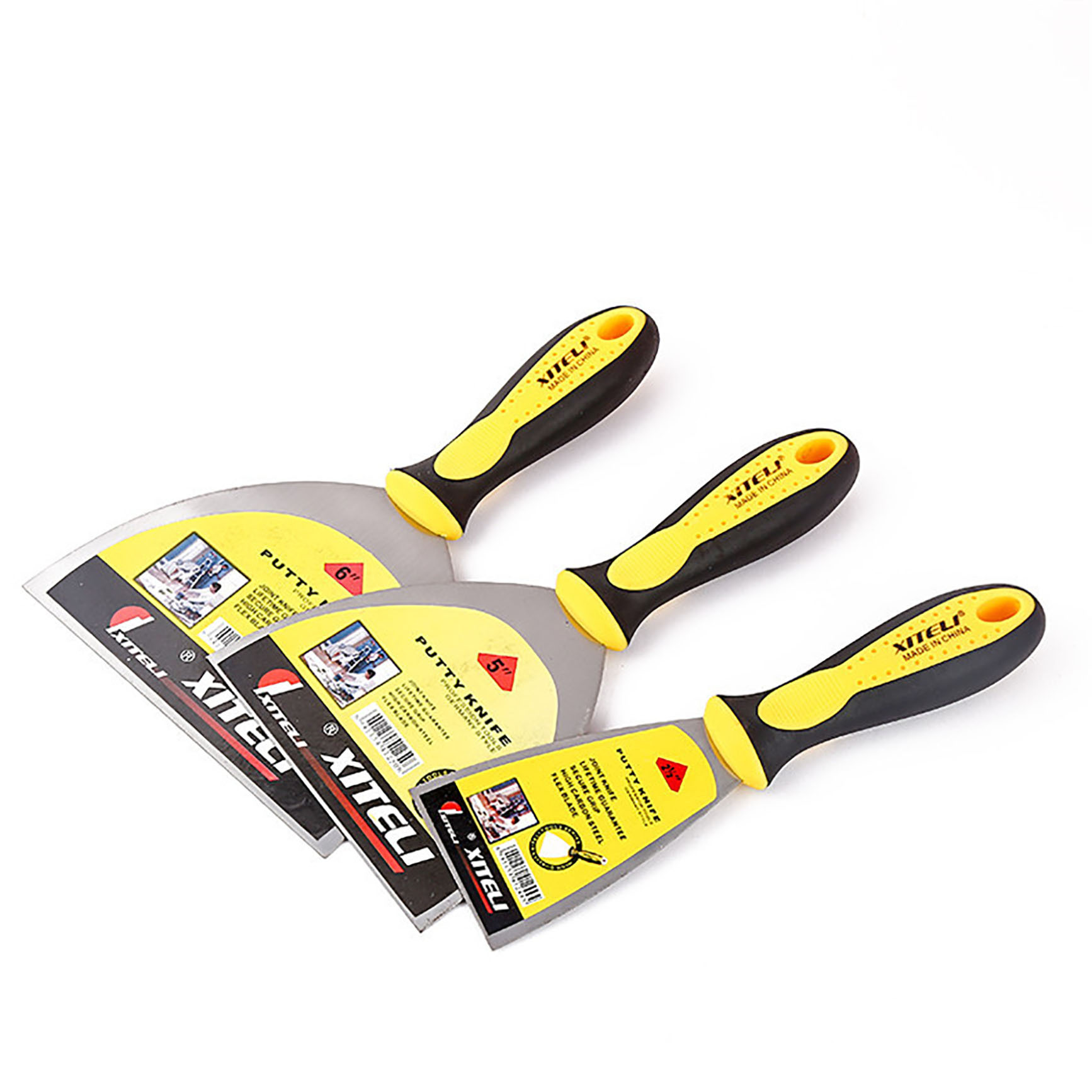 Suministro directo de fábrica al por mayor de limpieza espátula raspador de espátula de plástico de dos colores mango espátula de pulido pala