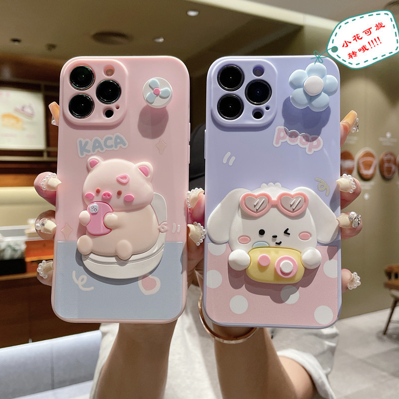 Three-dimensional cartoon for Huawei Nova13 camera puppy phone case glory 90 cute pig P70 girl soft Three-dimensional cartoon for Huawei Nova13 camera puppy phone case glory 90 cute pig P70 girl soft
