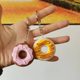 3D Three-dimensional Mold Doughnut Keychain Cartoon Schoolbag Decoration Amazon AliExpress Hitch Cross-border Pendant