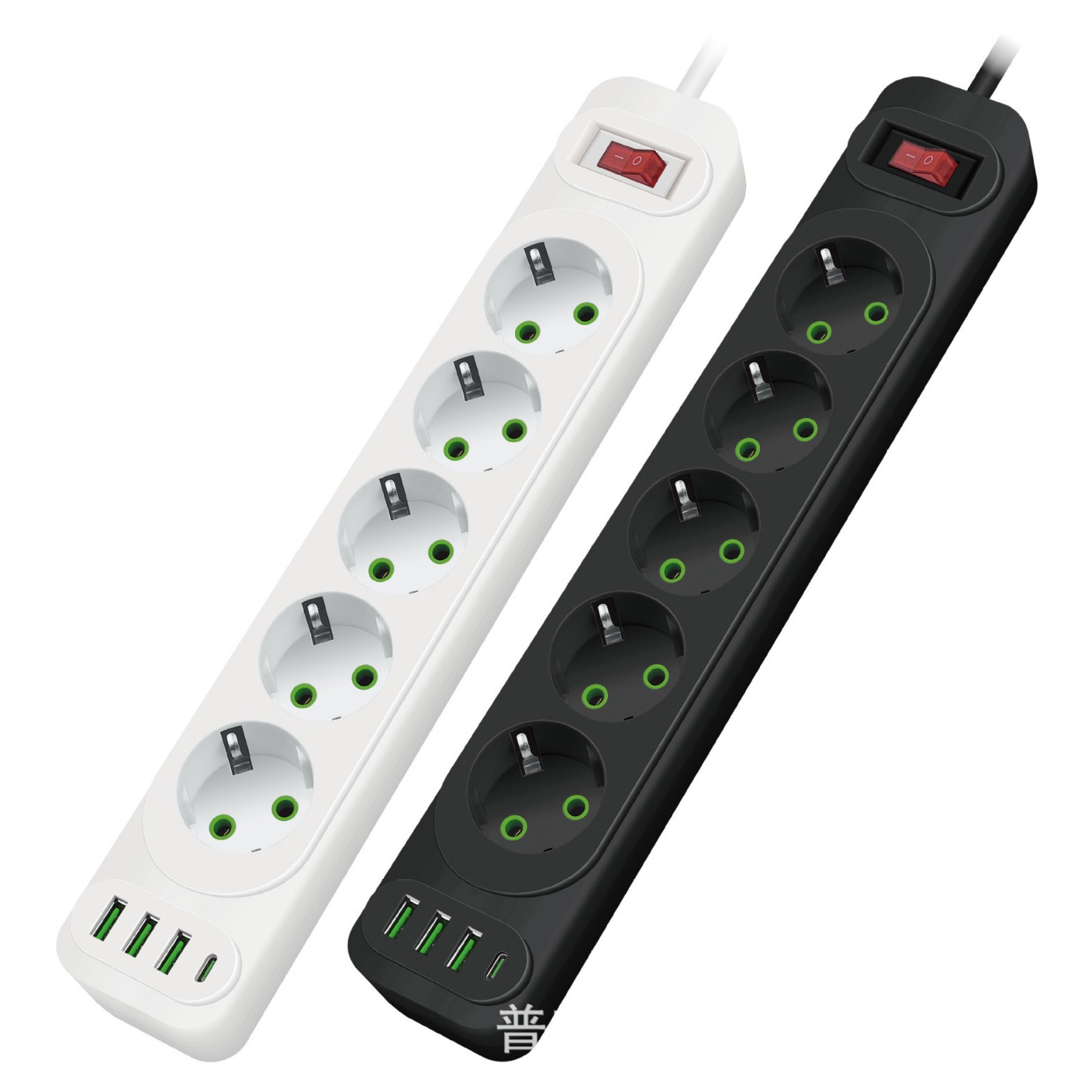 EURO enchufe de línea de conector europeo con conector USB tipo C, placa de cable de extensión de banda larga transfronteriza extranjera