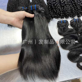 真人发假发全真人骨直发发帘bundles human hair wig厂家现货外贸
