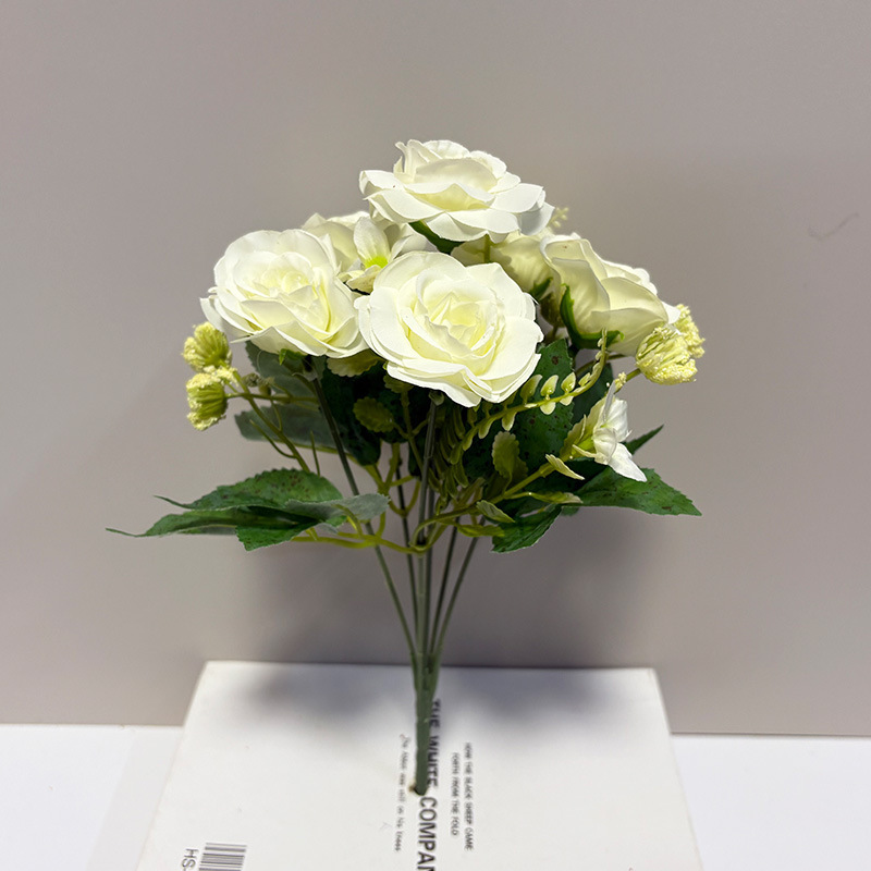 仿真花法式玫瑰花花束 永生花假花家居装饰 婚庆场景布置厂家批发|undefined