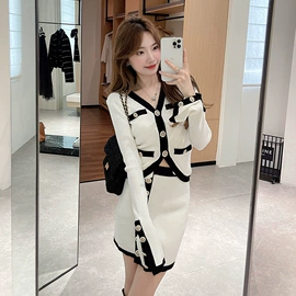时尚休闲套装;连衣裙;女式针织衫