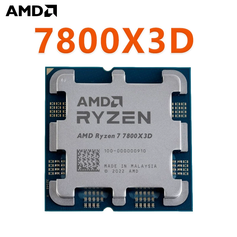 Процессор AMD Ryzen R7 7800X3D компьютерный чип CPU совместим с материнской платой B650/B850 AM5