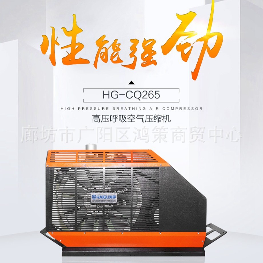 空气呼吸器充气泵高压呼吸空气压缩机5.5kw电机压呼吸空气压缩机