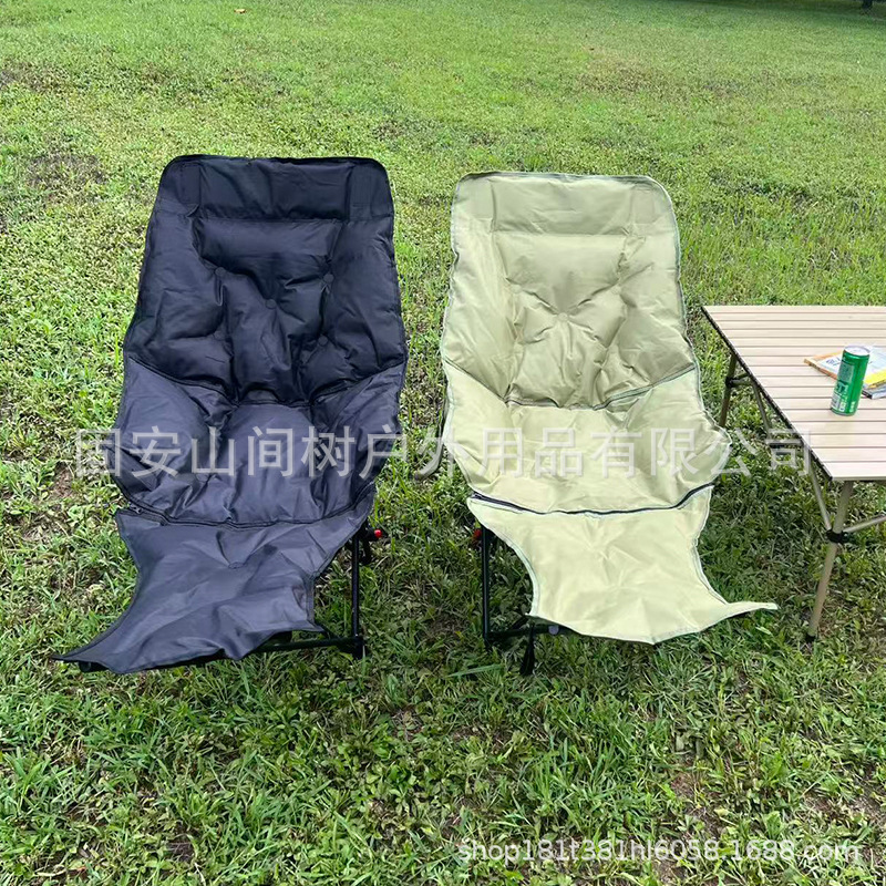 厂家批发加棉带腿托躺椅野餐便携式折叠椅子加棉腿托躺椅可坐可躺|undefined