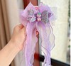 Nail sequins with bow, children's fresh hairgrip with tassels, hair accessory, Korean style, wholesale