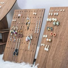 黑胡桃色首饰架耳环架子展示架耳钉耳饰架子收纳摆摊复古家用陈列