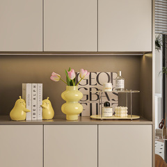 Beehan French Cream Style Entryway Shoe Cabinet Accent Key Holder Modern Living Room TV Stand Decor