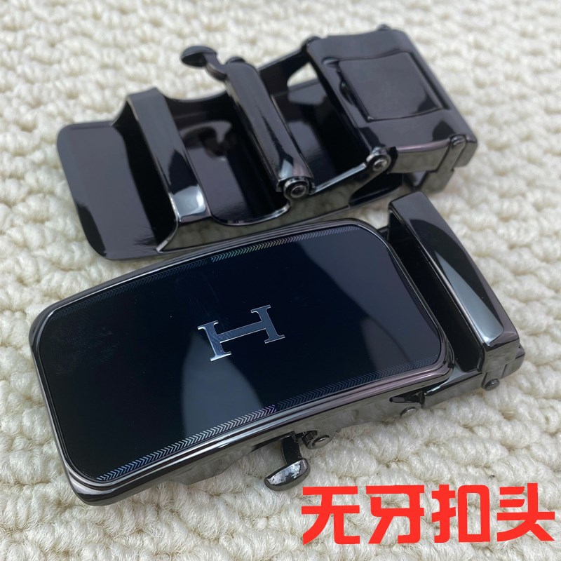 Los hombres sin dientes hebilla automática cinturón hebilla pantalones cabeza agujero-libre desdentado aleación cinturón cabeza llave sin dientes hebilla Nuevo