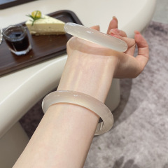 メーカー天然原色ハイアイス瑪瑙ブレスレット女性用本物の氷透明カルセドニーブレスレットホワイトムーンライトアイス翡翠ブレスレット直販