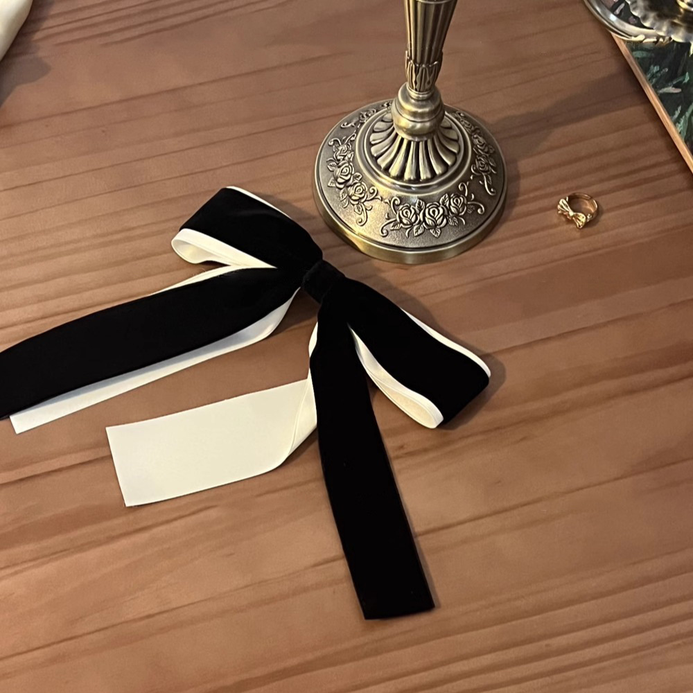 Γαλλικό στυλ μπαλέτου από βελούδο, κλασικό χρώμα, φιόγκος, φουρκέτα, κλιπ για το πίσω μέρος του κεφαλιού, νέα αξεσουάρ μαλλιών για το κεφάλι_voghion.com