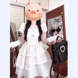 2025新款重工设计感小礼服洋气百搭高级时尚甜美减龄茶歇温柔短裙