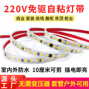 Power Supply-Free Driver-Free 220V High Voltage Led Colorful Light Strip Outdoor Waterproof Rubber-Coated Self-Adhesive Linear Light Strip