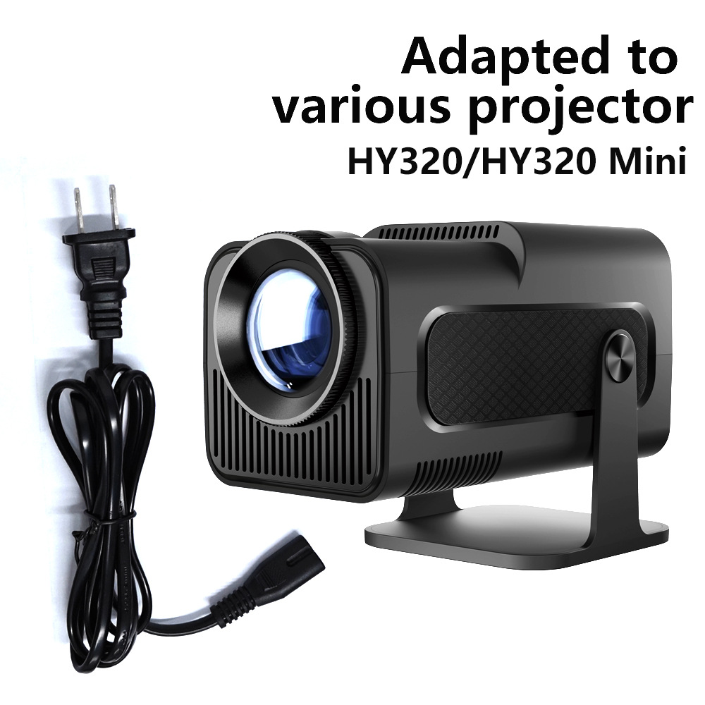 Proyector transfronterizo HY300 Pro HY320 HY320MiNi Cable de alimentación europeo estándar americano